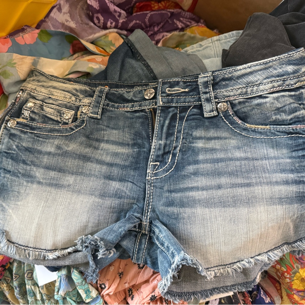 Miss Me Dark Wash Denim Shorts